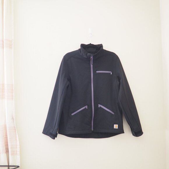 Carhartt Black Cowley Soft Shell Full Zip Jacket sz M 8 / 10 - Picture 3 of 8